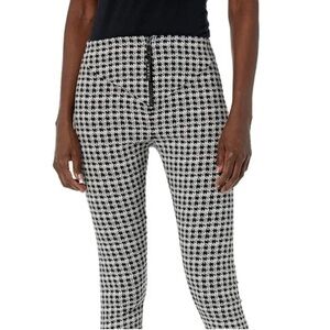Koral Houndstooth Black and White Women's leggings NWT Large